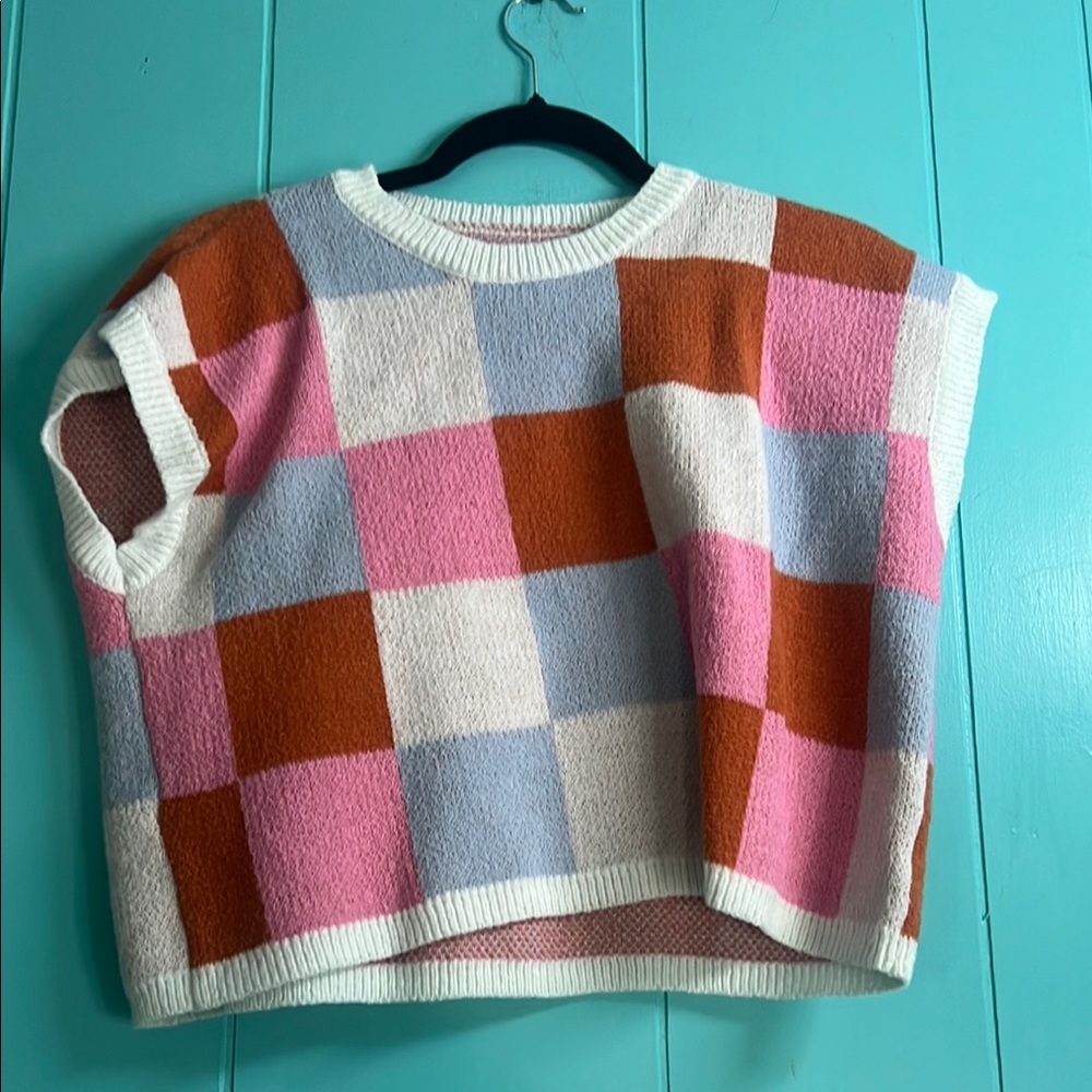 SHEIN Multicolor Checkered Sweater